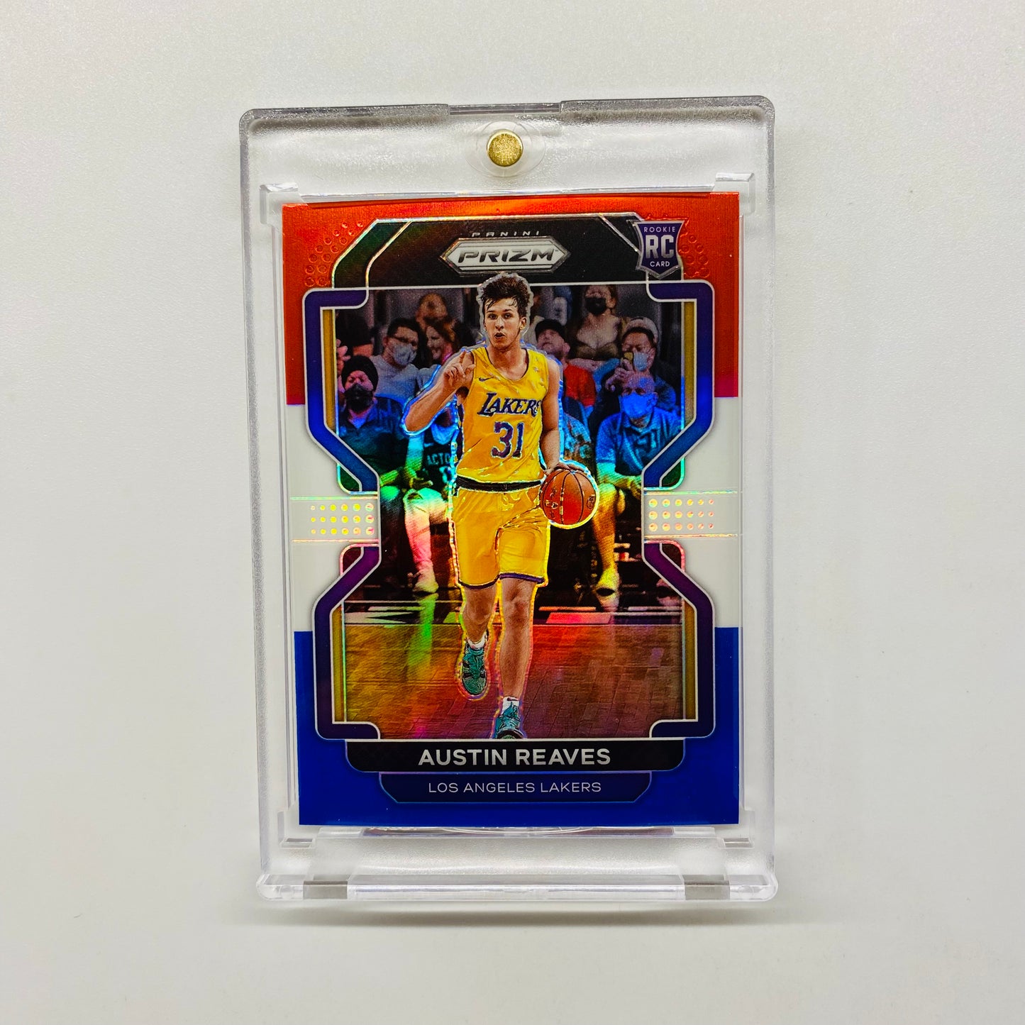 2021-22 Prizm Austin Reaves Red White Blue Rookie