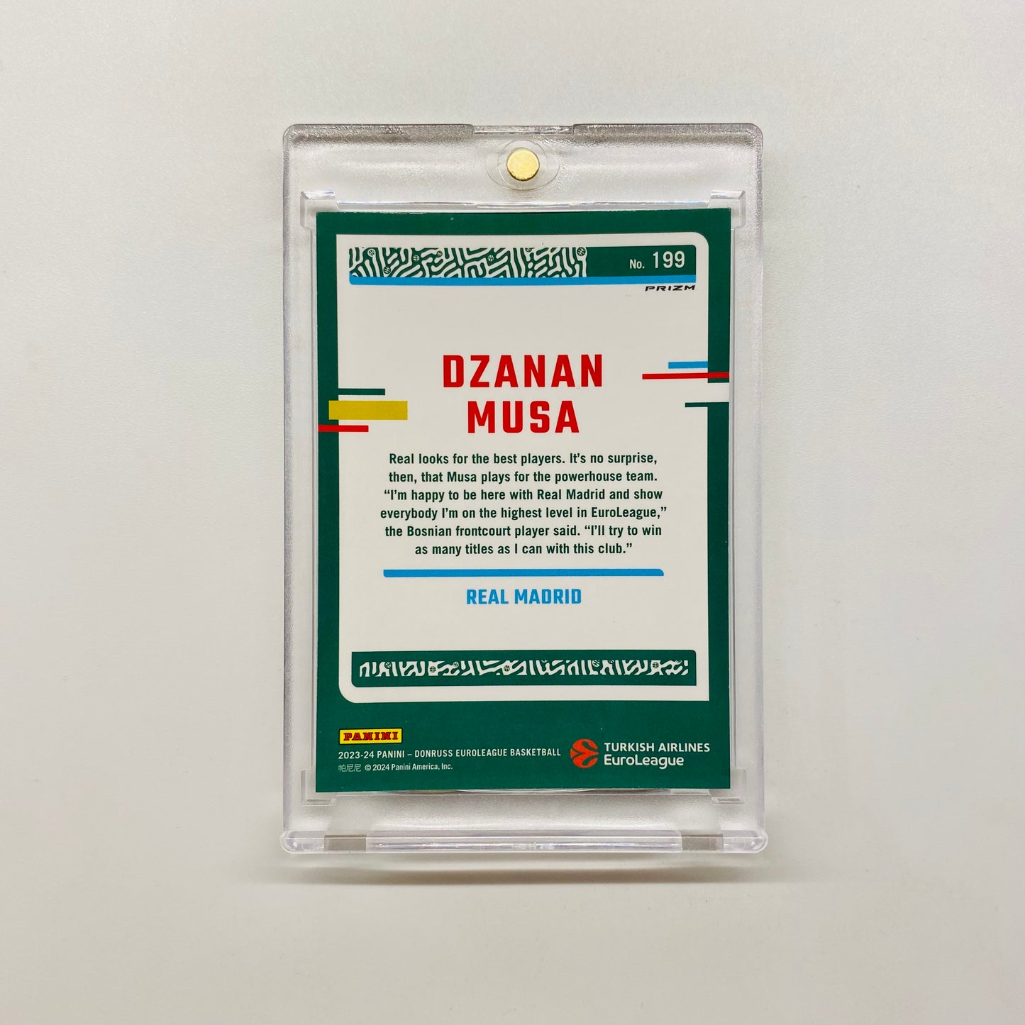 2023-24 Donruss Optic Euroleague Dzanan Musa First Team Silver