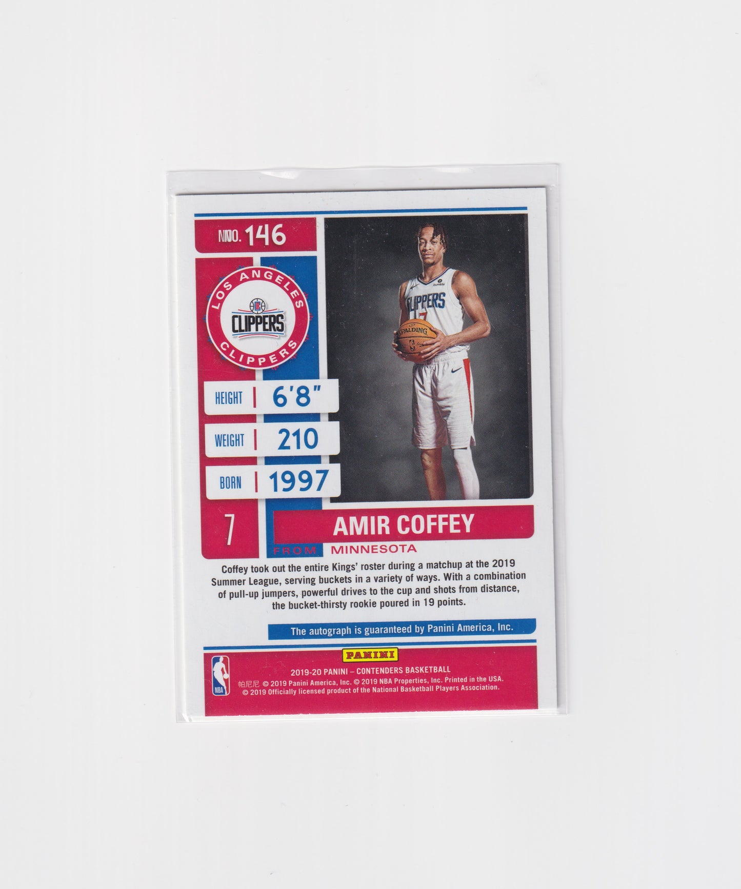 2019-20 Contenders Amir Coffey Rookie Autograph