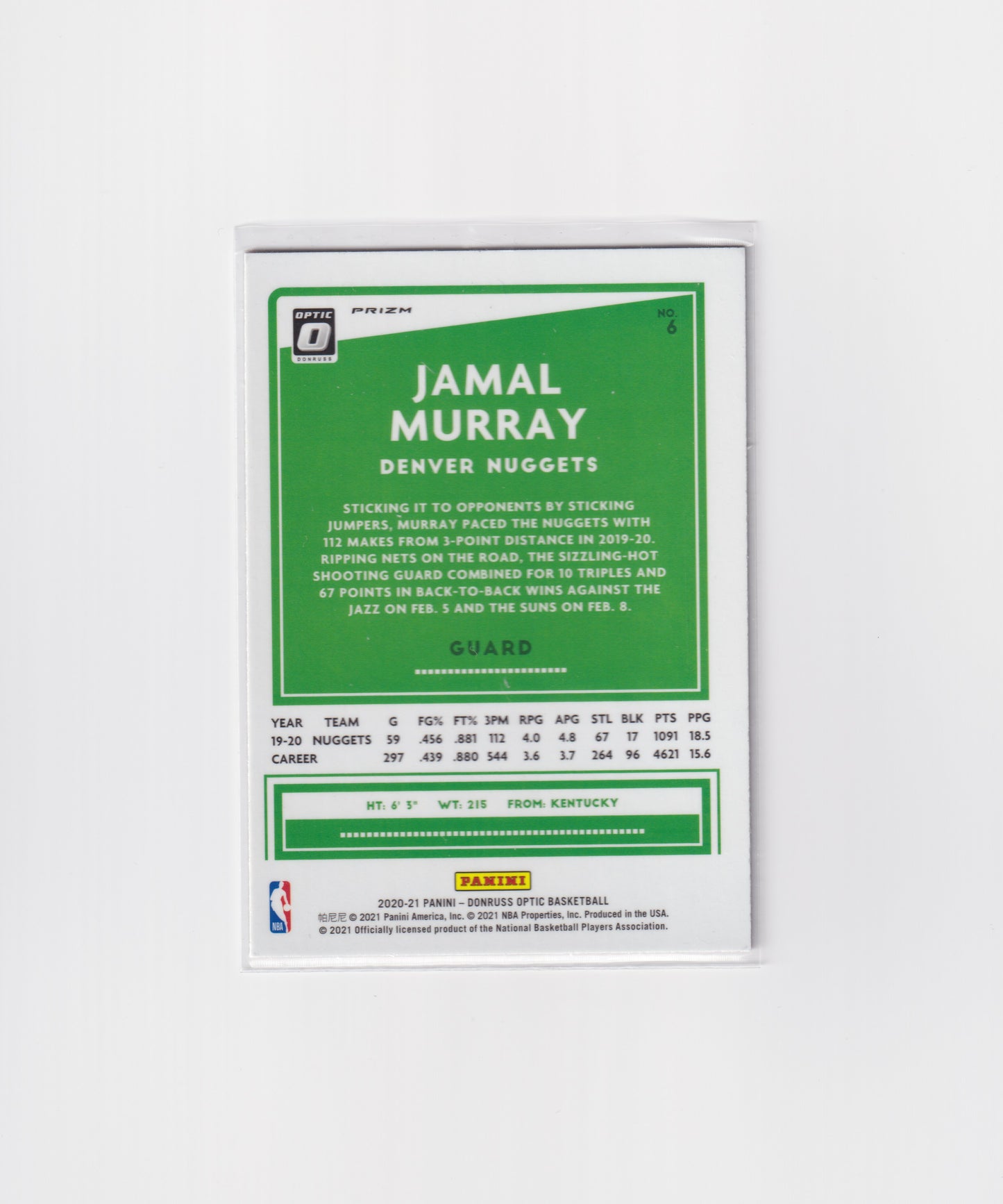 2020-21 Optic Jamal Murray Red Pulsar