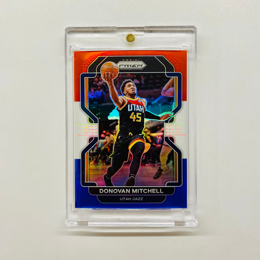 2021-22 Prizm Donovan Mitchell Red White Blue