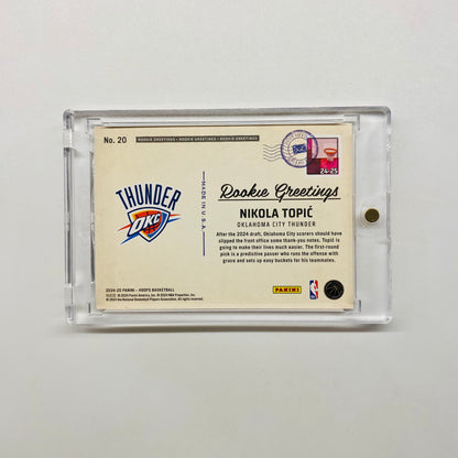 2024-25 Hoops Nikola Topic Rookie Greetings