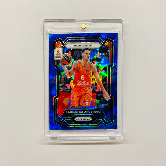 2023-24 Prizm Euroleague Xabi Lopez-Arostegui Blue Cracked Ice 17/125