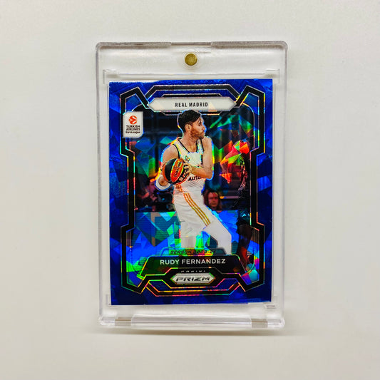2023-24 Prizm Euroleague Rudy Fernandez Blue Cracked Ice 77/125