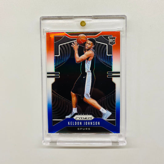 2019-20 Prizm Keldon Johnson Red White Blue Rookie