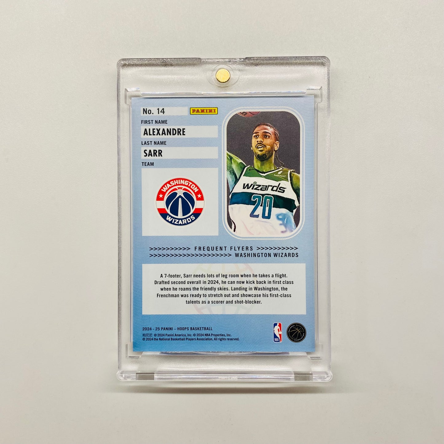 2024-25 Hoops Alexandre Sarr Frequent Flyers Rookie