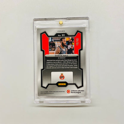 2023-24 Prizm Euroleague Donta Hall Orange 48/49