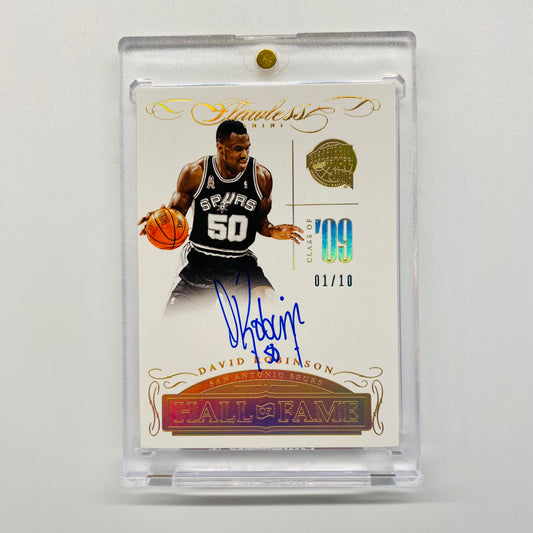 2014-15 Flawless David Robinson Gold 1/10 Autograph