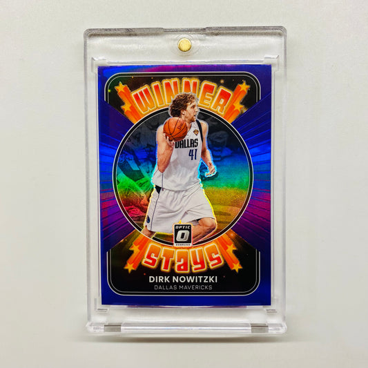 2021-22 Optic Dirk Nowitzki Winner Stays Purple