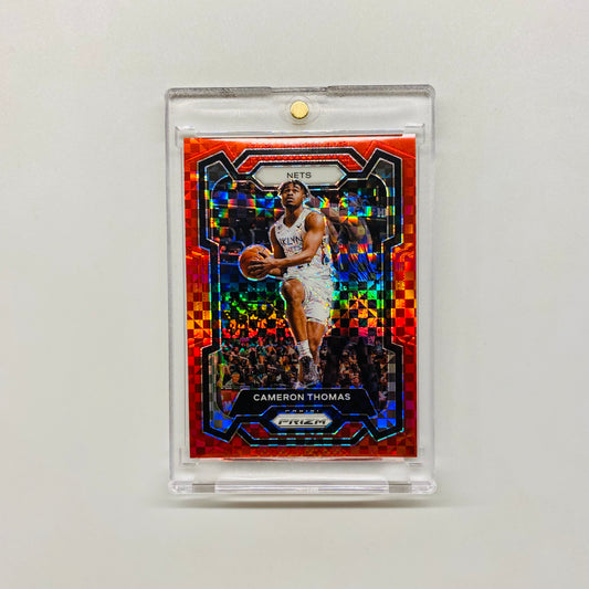 2023-24 Prizm Cameron Thomas Red Checkerboard 29/75