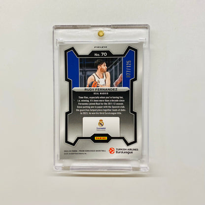 2023-24 Prizm Euroleague Rudy Fernandez Blue Cracked Ice 77/125
