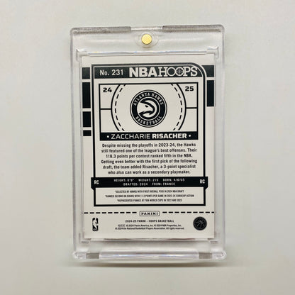 2024-25 Hoops Zaccharie Risacher Rookie