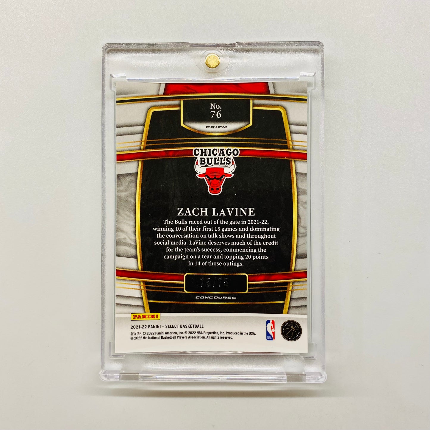 2021-22 Select Zach Lavine Green 75/75