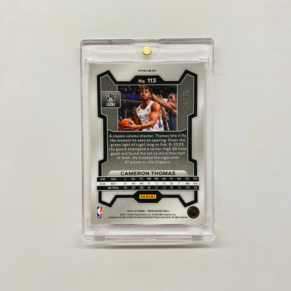 2023-24 Prizm Cameron Thomas Red Checkerboard 29/75