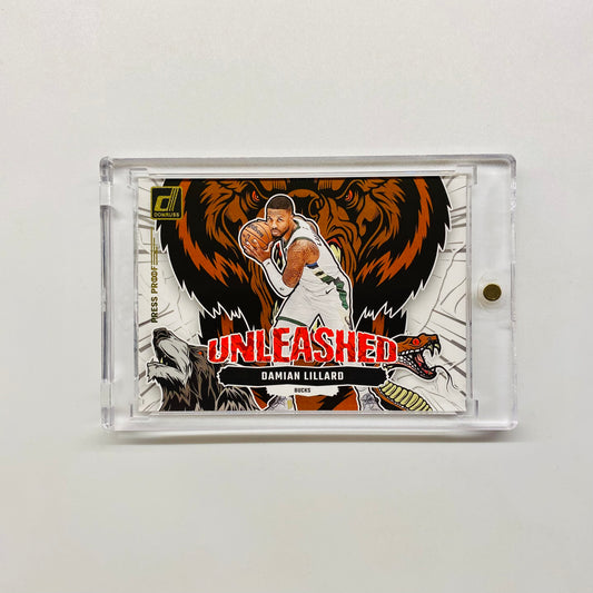 2023-24 Donruss Damian Lillard Unleashed Gold Press Proof
