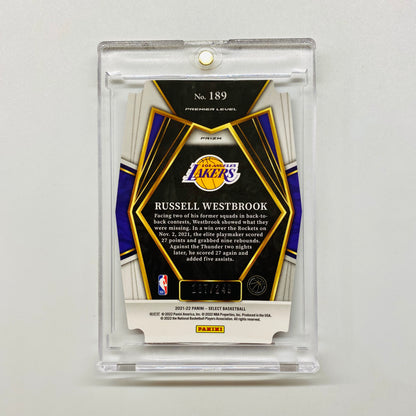 2021-22 Select Russell Westbrook Blue Premier Die Cut 187/249