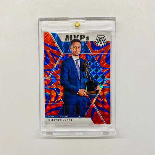 2019-20 Mosaic Stephen Curry MVPs Blue Reactive