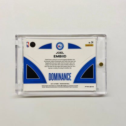 2021-22 Prizm Joel Embiid Dominance Silver
