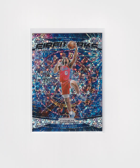 2024-25 Prizm Tyrese Maxey Fireworks Fast Break