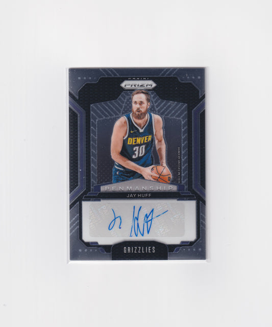 2024-25 Prizm Jay Huff Penmanship Autograph