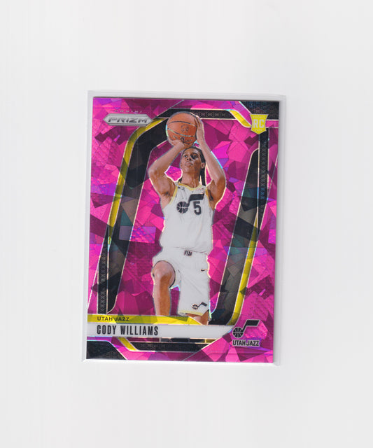 2024-25 Prizm Cody Williams Pink Cracked Ice Rookie
