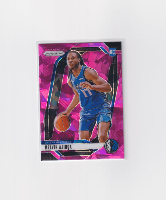 2024-25 Prizm Melvin Ajinca Pink Cracked Ice Rookie