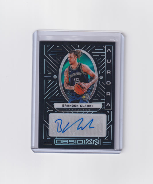 2021-22 Obsidian Brandon Clarke Aurora 107/149 Autograph