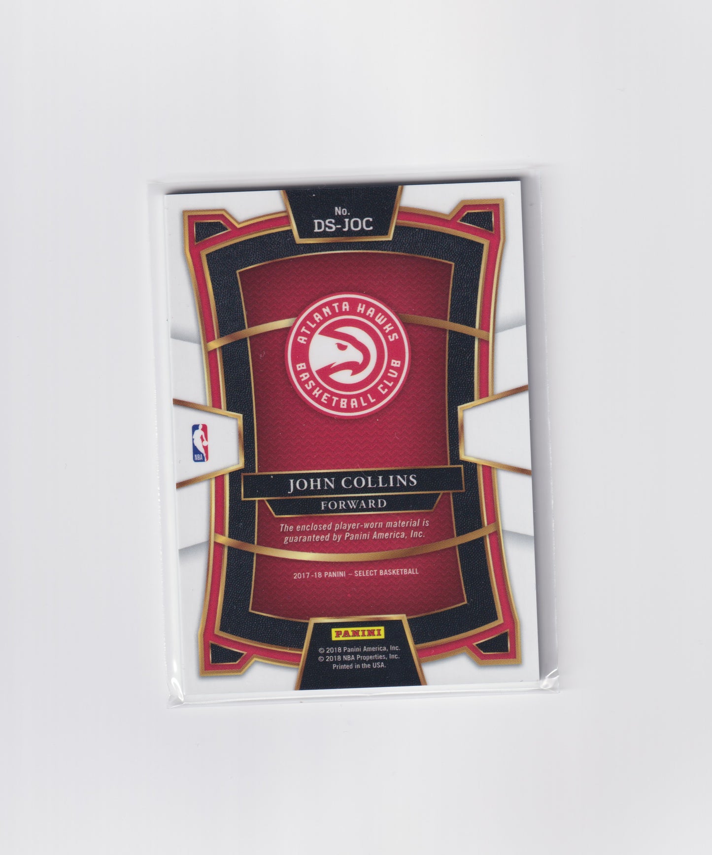 2017-18 Select John Collins Draft Selections Rookie Jersey