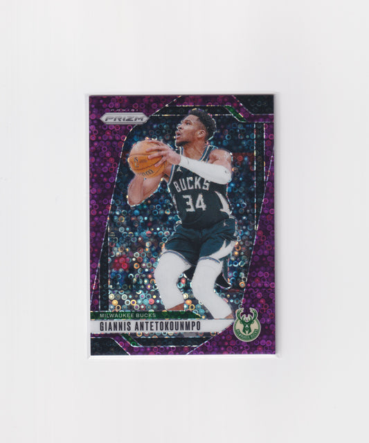 2024-25 Prizm Giannis Antetokounmpo Purple Fast Break 63/75