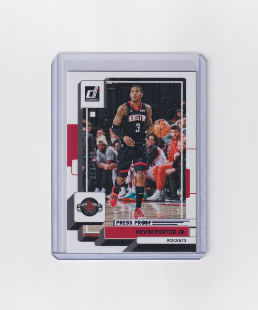 2022-23 Donruss Kevin Porter Jr Purple Press Proof 73/199