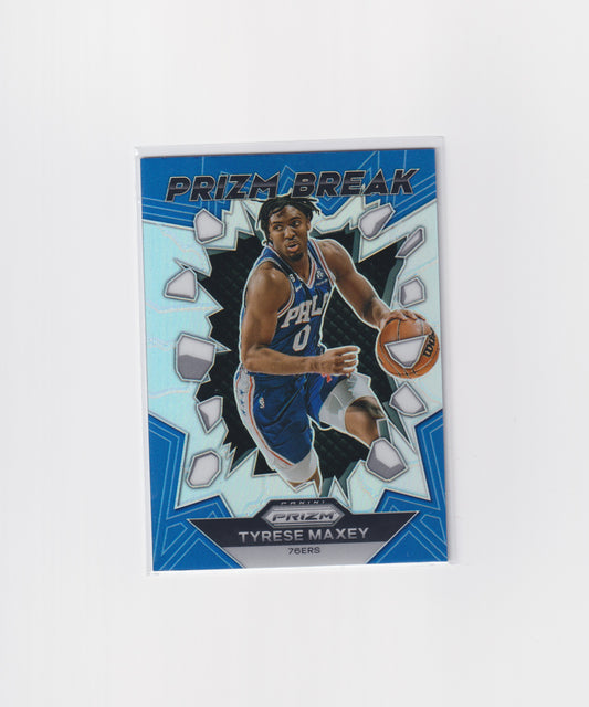 2023-24 Prizm Tyrese Maxey Prizm Break Silver